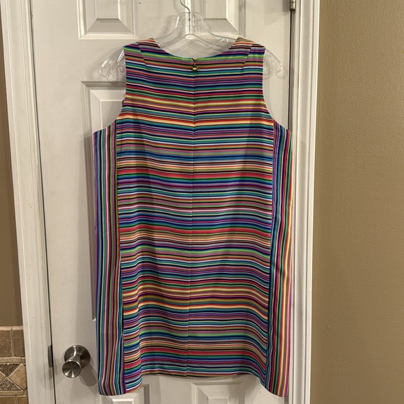 Amanda Uprichard 100% Silk Striped Shift Dress - L - Picture 5 of 6